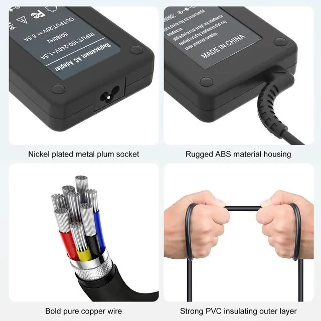 Alt view image 3 of 5 - 170W AC Charger Fit for Lenovo Thinkpad T15p T15g P15v P16v P15 P16 P17 Gen 3 2 1, P50 P51 P52 P53 P70 P71 P73, P1 Gen 6 5 4 3 2 1, W540 W541 Power Adapter