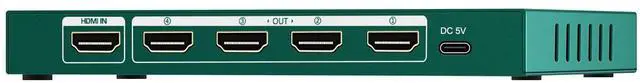 Alt view image 3 of 5 - HDMI 2.1 Splitter 1 in 4 Out 4k 120hz hue Light sync Box 1 in 4 Out hdmi Duplicator 8k 120hz PS5 4 Way hdmi Splitter 4k hdmi 2.1 Duplicator 1x4 8k PS5 VRR HDR10+ HDCP2.3