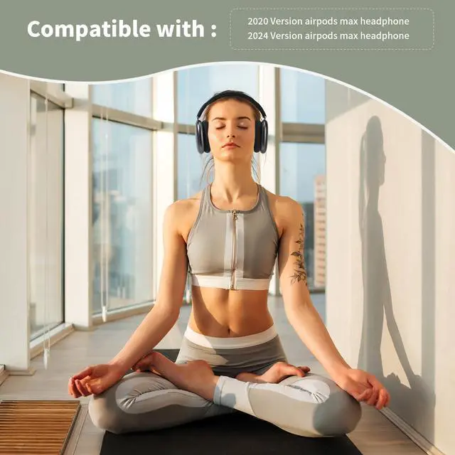 Alt view image 2 of 5 - Damex earpads for airpods max Ear Cushions,Compatible with airpods max Ear Pads(2020 Version),Noise Cancelling, Breathable,Magnetic mounting, not Falling Off (Green)