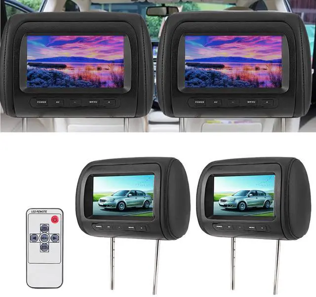 Alt view image 4 of 4 - car tv for Back seat, 2pcs 7 in Control Headrest LCD Video Monitor MP5 Display Black DVD Player for Car,Car Tvs for Back for Seat 2 Set,Car Tv Headrest Monitor,Tv