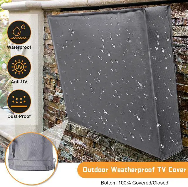 Alt view image 3 of 5 - Outdoor TV Cover 48 to 50 Inch, Weatherproof Waterproof Outside TVs Covers Heavy Duty 600D Oxford Covers Outdoor Screen Protectors Shield with Zippers for Flat Screen