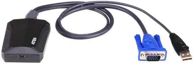 Main image of ATEN CV211 Laptop KVM USB Crash Cart Adapter 6 ft Console Built-in VGA and USB Keyboard and Mouse Cables TAA Compliant for Rack Servers Computers Kiosk ATM Supports Windows, Linux, and Mac laptops