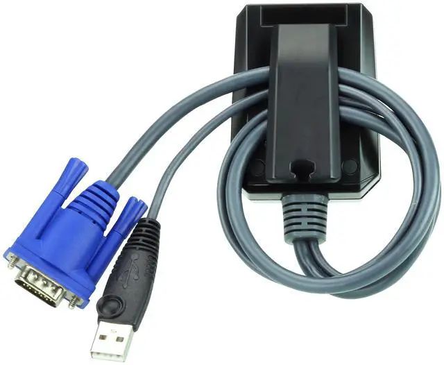 Alt view image 4 of 5 - ATEN CV211 Laptop KVM USB Crash Cart Adapter 6 ft Console Built-in VGA and USB Keyboard and Mouse Cables TAA Compliant for Rack Servers Computers Kiosk ATM Supports Windows, Linux, and Mac laptops