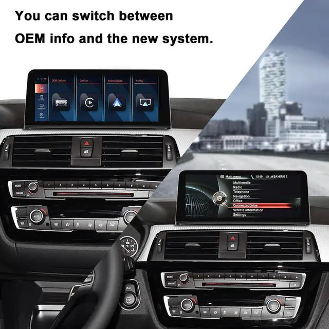 Alt view image 4 of 5 - PEMP 10.25" Linux Head Unit for BMW 3 Series F30 F20 NBT CIC Wireless and Wired CarPlay Android Auto Screen Calls Using The OEM Bluetooth with a Pry Tool 2012-2017