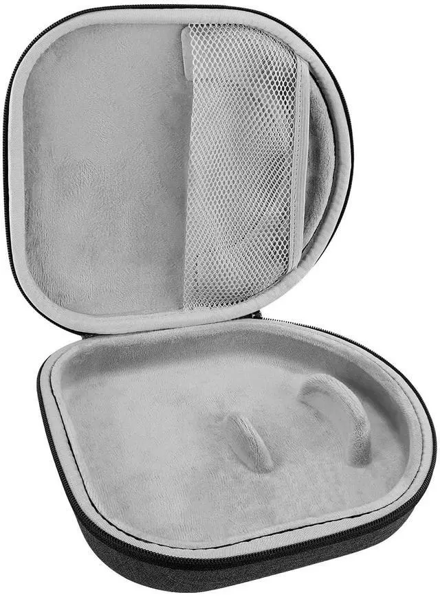 Alt view image 2 of 5 - Geekria Shield Headphones Case for Lay Flat Over-Ear Headphones, Replacement Hard Shell Travel Carrying Bag with Cable Storage, Compatible with Steelseries, B&W, Skullcandy Headsets (Grey)