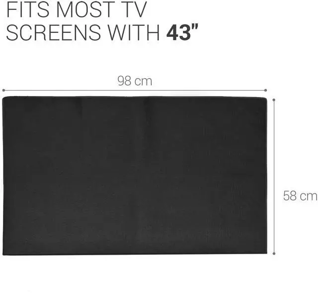 Alt view image 3 of 5 - kwmobile Dust Cover for 49-50" TV - Fabric Case TV Protector for Indoor Flat Screen TVs - Black