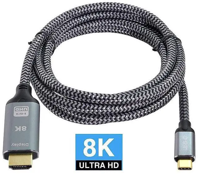 Alt view image 5 of 5 - xiwai USB4 USB-C Type-C Source to HDMI 2.0 Display 8K UHD 4K DP to HDMI Male Monitor Cable Connector 1.8m 6ft