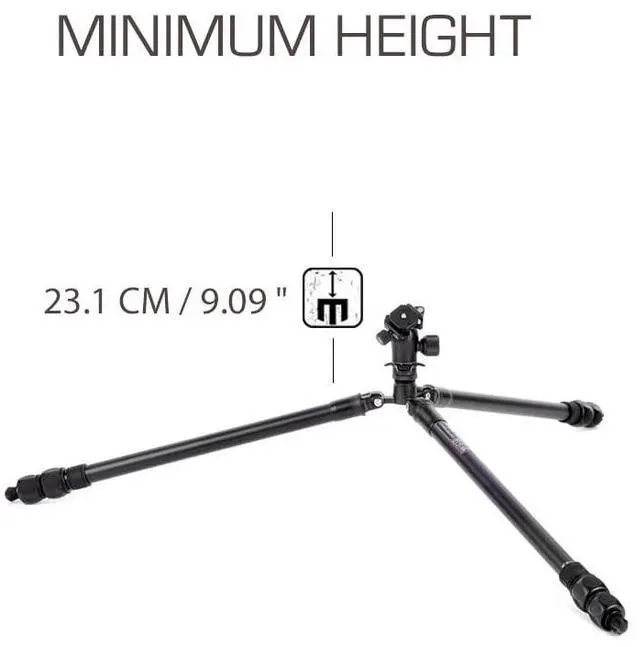 Alt view image 5 of 5 - 3 Legged Thing Pro Range 2.0 Winston 2.0 Kit Carbon Fibre Tripod System - Adjustable Camera Tripod with 3 Counterfold Detachable Legs for Monopod Conversion - Darkness (Matte Black) (WINSTONKIT2DARK)