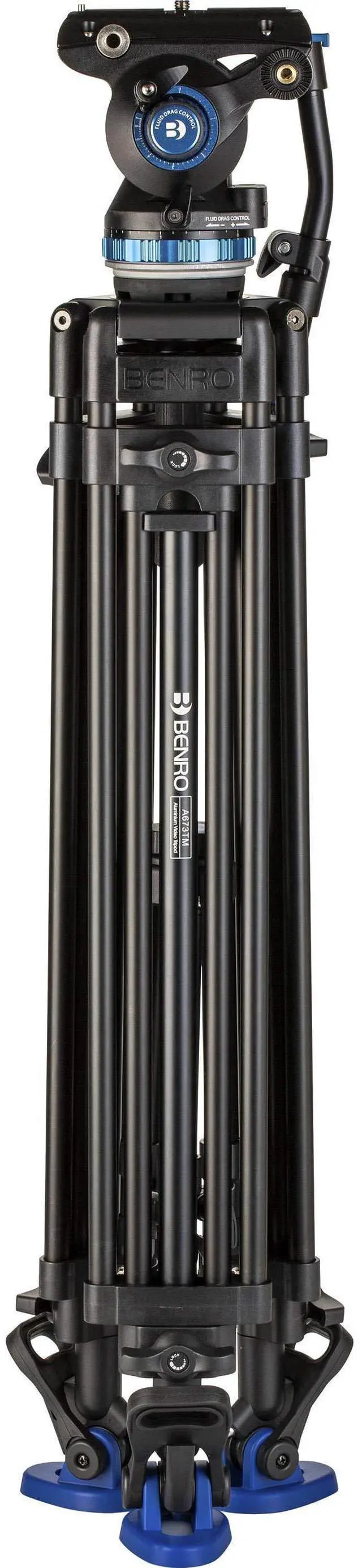 Alt view image 2 of 5 - Benro A673TM Dual Stage Aluminium Video Tripod S8PRO Head - 75mm Bowl, 3-Leg Sections, Twist Lever-Lock