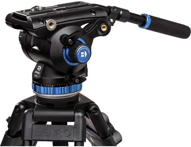 Alt view image 3 of 5 - Benro A673TM Dual Stage Aluminium Video Tripod S8PRO Head - 75mm Bowl, 3-Leg Sections, Twist Lever-Lock
