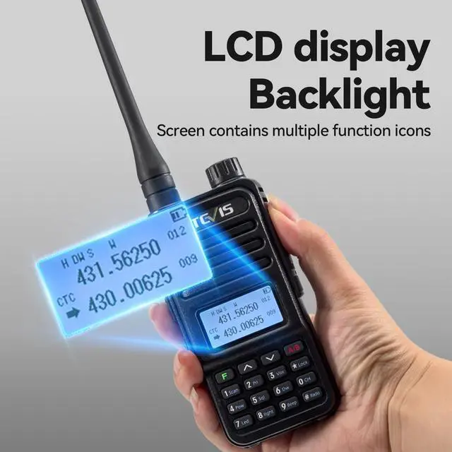 Alt view image 2 of 5 - Retevis RT85 Ham Radios Long Range,High Power Walkie Talkies,Dual Band Radio,Built in VFO,DTMF,VOX,Emergency Preparedness,Flashlight,Handheld Ham Radios for Family Survival Gear Camping Hunt(2 Pack)