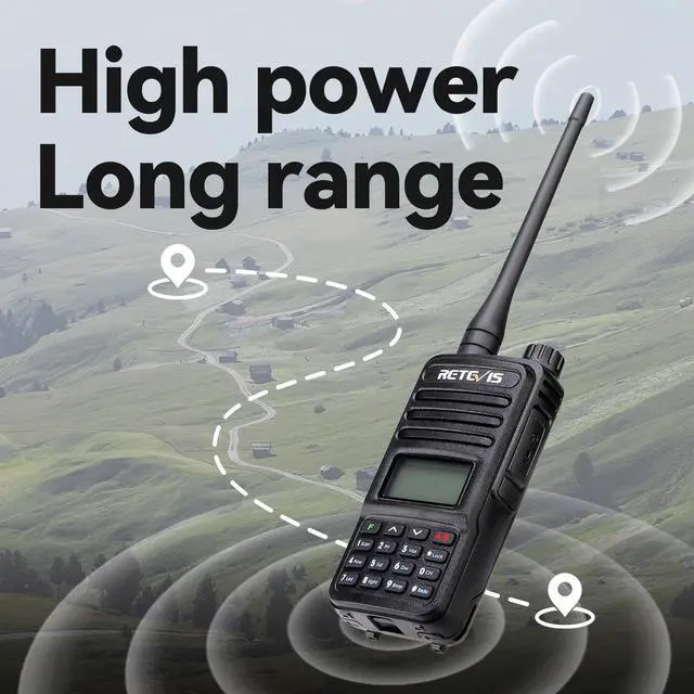 Alt view image 3 of 5 - Retevis RT85 Ham Radios Long Range,High Power Walkie Talkies,Dual Band Radio,Built in VFO,DTMF,VOX,Emergency Preparedness,Flashlight,Handheld Ham Radios for Family Survival Gear Camping Hunt(2 Pack)