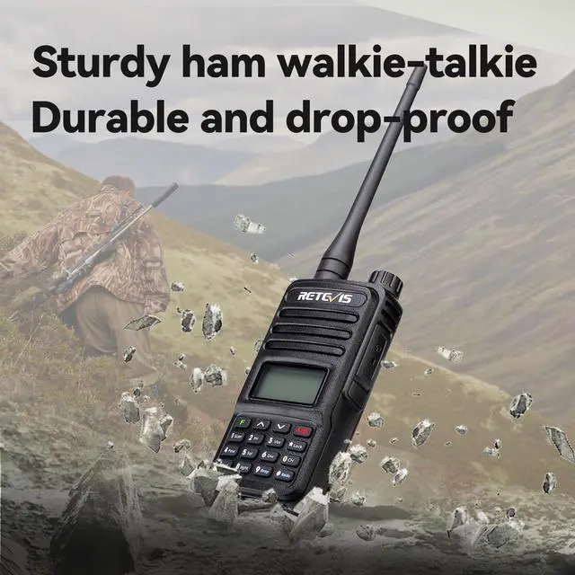 Alt view image 4 of 5 - Retevis RT85 Ham Radios Long Range,High Power Walkie Talkies,Dual Band Radio,Built in VFO,DTMF,VOX,Emergency Preparedness,Flashlight,Handheld Ham Radios for Family Survival Gear Camping Hunt(2 Pack)