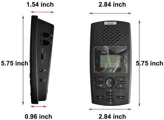 Alt view image 4 of 5 - LeCall Standalone Telephone Recorder/Phone Call Recorder/Call Recording Device for Analog Landline and Digital/IP Phones, AR120