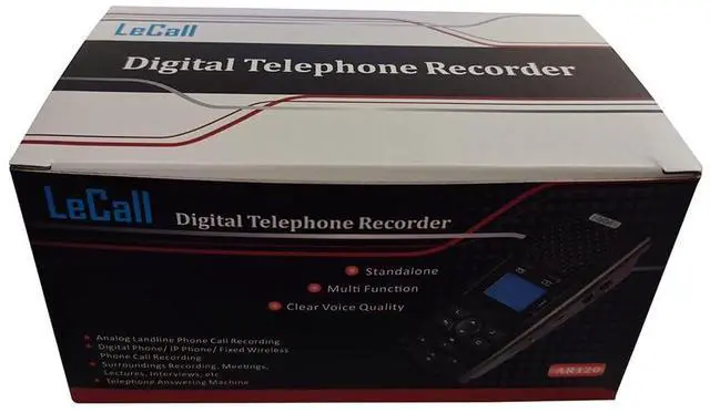 Alt view image 5 of 5 - LeCall Standalone Telephone Recorder/Phone Call Recorder/Call Recording Device for Analog Landline and Digital/IP Phones, AR120