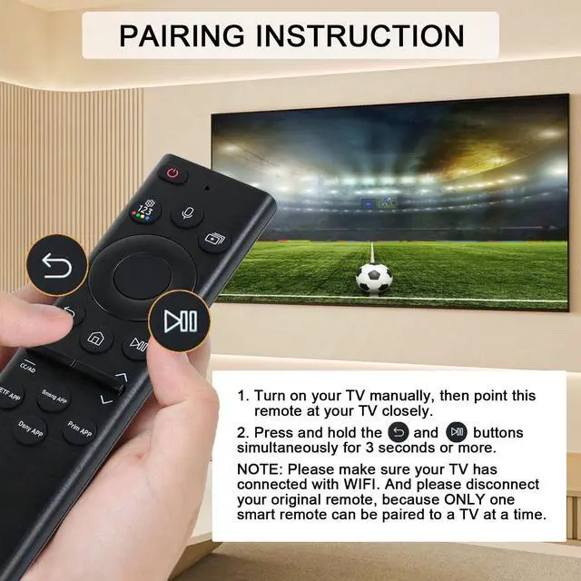 Alt view image 3 of 5 - BN59-01385A Solar Power Voice Remote Control for Samsung Smart TVs, RMCSPB1EP1 Remote Compatible with Samsung 2021 Neo QLED, The Frame and Crystal UHD Series 4k 8K Ultra HD TV