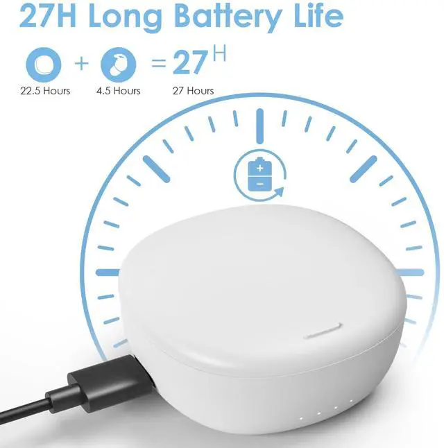 Alt view image 3 of 5 - Vitadigo Wireless Sleep Earbuds, Bluetooth 5.3 with Mic Small Sleep Earphones, Comfortable Noise Blocking Sleeping Headphones Ear Buds for Side Sleepers, Invisible Sleepbuds for Relax Work Sports