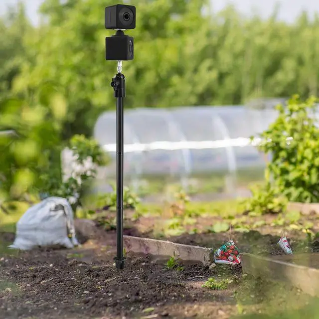 Alt view image 2 of 5 - HOLACA Spike Pole Mount Ground Stake and Weatherproof Silicone Cover for Wyze Cam OG Bundle(WYZE Cam OG + Cam OG Telephoto + Cam OG Stack Kit), Suitable for Stake into Soft Ground