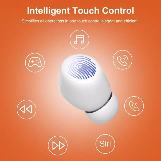 Alt view image 5 of 5 - Kids Wireless Earbuds, 85dB Safe Volume, Kids Headphones Bluetooth with Charging Case, Built-in Mic, Touch Control, Waterproof, Earbuds for Boys Girls Teens,Compatible Phones Kindle School Tablet, Fox