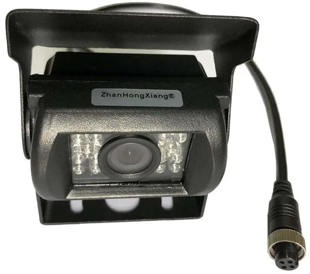 Alt view image 2 of 5 - 4 Pin Vehicle Backup Camera,Rear View Camera,Car Reversing Camera for RV Camper Truck Pickup Bus Waterproof Shockproof Night Vision Wide View Angle 12V 24V