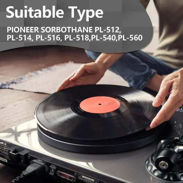 Alt view image 5 of 5 - SuperDi Turntable Fits for Pioneer SORBOTHANE PL-560, 540, 518, 516, 514, 512