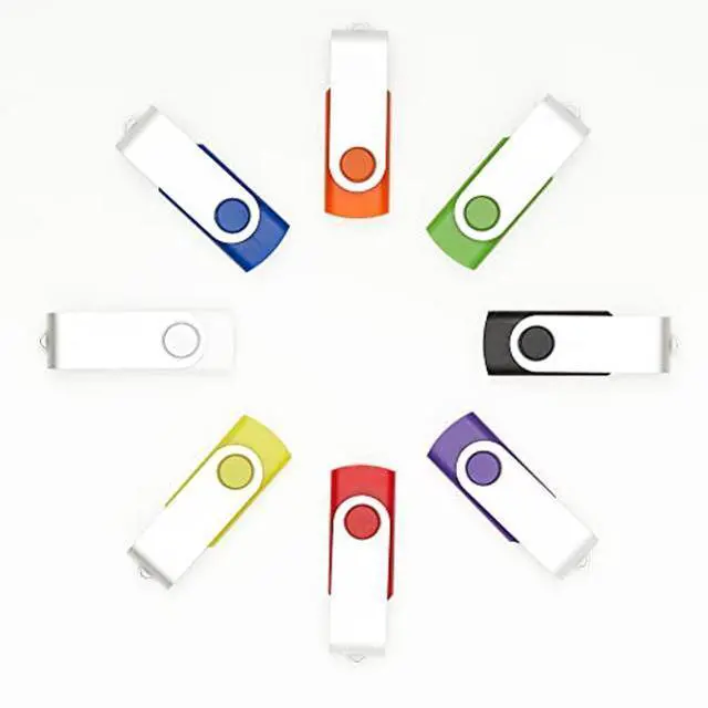 Alt view image 2 of 5 - 20 Pack 8GB USB Flash Drives in 5 Random Colors USB 2.0 Wholesale Lot Bulk Memory Sticks (20 Pack, 8GB)