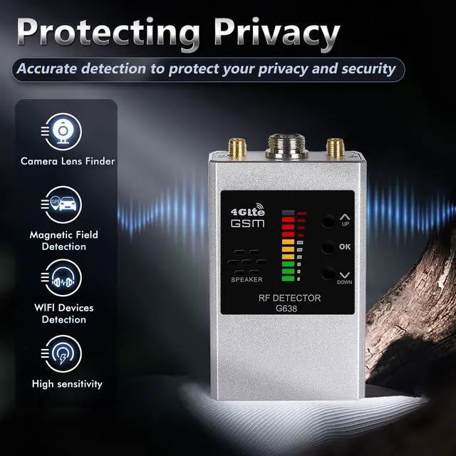 Alt view image 2 of 5 - Professional Multi-Function Camera Detector with 10 Level Sensitivity for Hotel, Office,Car