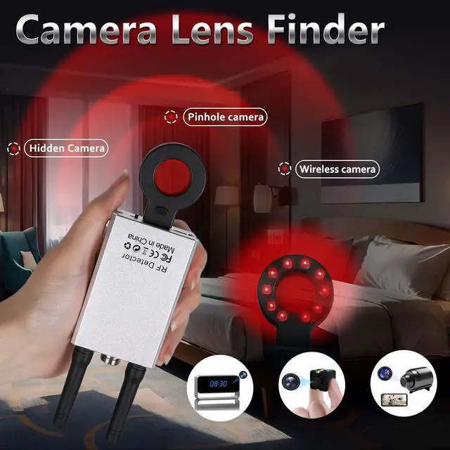 Alt view image 4 of 5 - Professional Multi-Function Camera Detector with 10 Level Sensitivity for Hotel, Office,Car