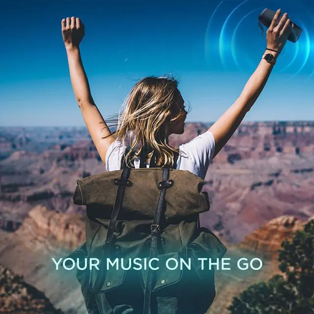 Alt view image 5 of 5 - OontZ Cylinder Portable Bluetooth Speaker 5.0 - IPX7 Waterproof, 14W Enhanced Sound, 20-Hr Battery, 100ft Wireless Range, Deep Bass and Clear Audio, Durable Shower Speaker for Pool or Beach (Black)