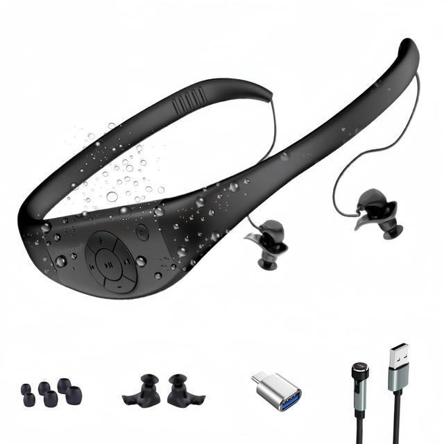 Main image of Waterproof MP3 Player for Swimming, 8GB Memory, 20H Playing Time, IPX8 Certified, 3M Underwater Music Player, Shuffle/Order/Single Feature