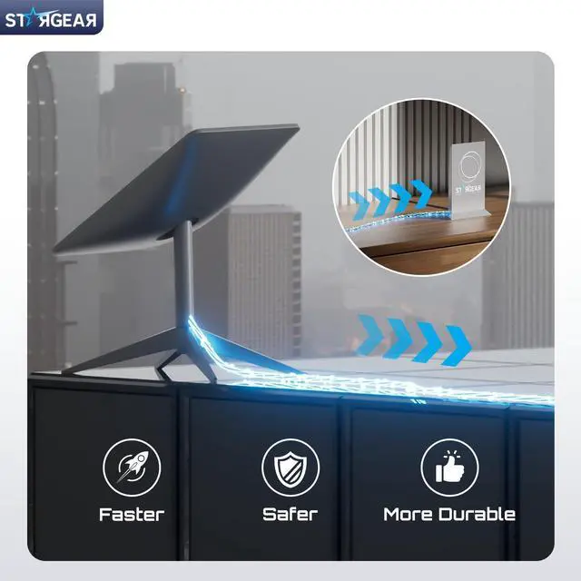 Alt view image 5 of 5 - STARGEAR Starlink Cable 75FT for Standard Actuated Gen 2, Starlink Replacement Cable for Rectangular Satellite V2 Waterproof Gray