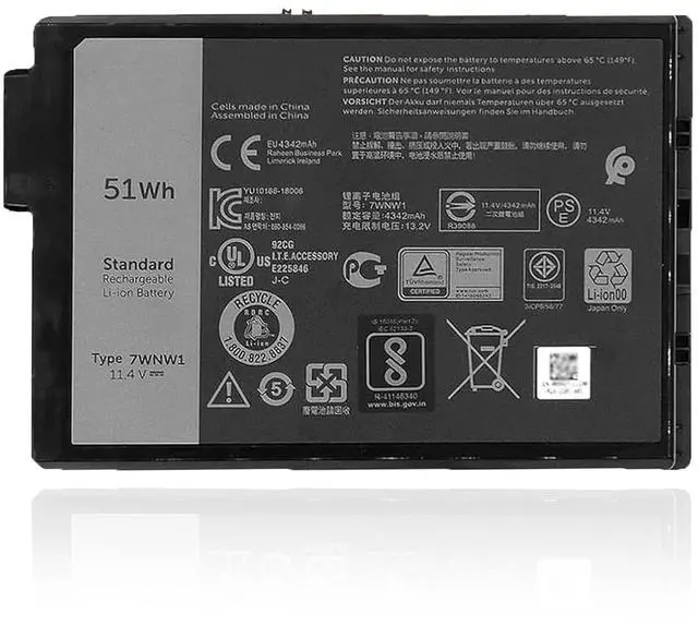 Main image of OUWEE 7WNW1 Laptop Battery Replacement for Dell Latitude 5424 Rugged Extreme, Latitude 5420 Rugged Extreme, Latitude 7424 Rugged Extreme P85G P85G001 P86G P86G001 DMF8C GK3D3 6NNCF DP3KF DMF0C
