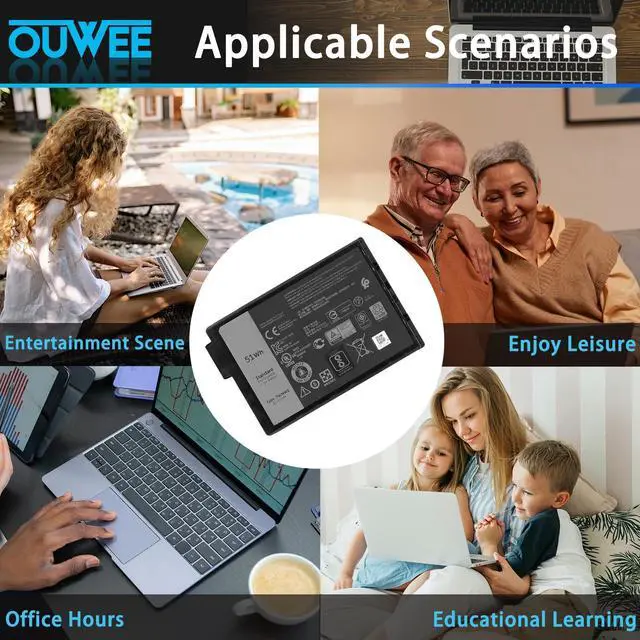 Alt view image 5 of 5 - OUWEE 7WNW1 Laptop Battery Replacement for Dell Latitude 5424 Rugged Extreme, Latitude 5420 Rugged Extreme, Latitude 7424 Rugged Extreme P85G P85G001 P86G P86G001 DMF8C GK3D3 6NNCF DP3KF DMF0C