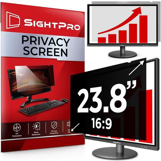 Main image of SightPro 23.8 Inch 16:9 Computer Privacy Screen Filter for Monitor - Privacy Shield and Anti-Glare Protector