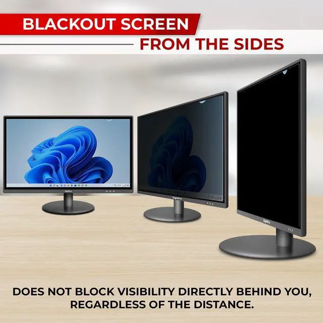 Alt view image 5 of 5 - SightPro 24 Inch 16:10 Computer Privacy Screen Filter for Monitor - Privacy Shield and Anti-Glare Protector