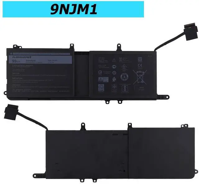 Alt view image 2 of 3 - Vvsialeek New 9NJM1 99Wh Laptop Replacement Battery Compatible with Dell Alienware 15 R3 R4 17 R4 R5 ALW17C-D1738 D1748 D1758.