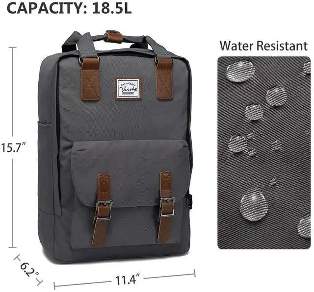 Alt view image 2 of 5 - VASCHY Unisex-Adult (Luggage only) Daypack Backpacks, Dark Gray, One_Size