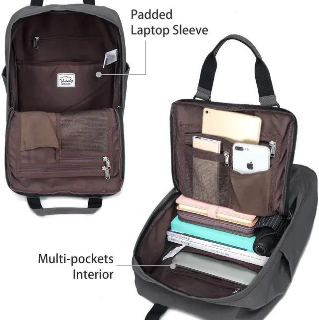 Alt view image 3 of 5 - VASCHY Unisex-Adult (Luggage only) Daypack Backpacks, Dark Gray, One_Size