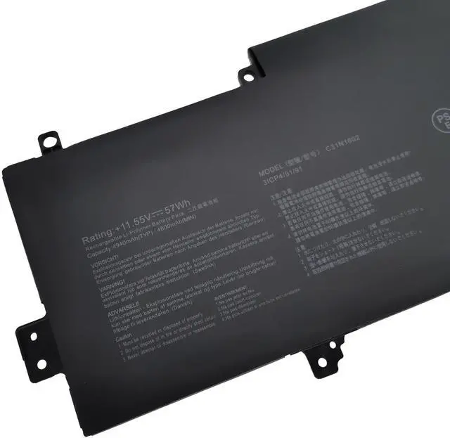 Alt view image 4 of 5 - Fully. C31N1602 Replacement Laptop Battery Compatible with Asus ZenBook U3000U UX330 UX330U UX330UA UX330UAK UX330UA-AH54 UX330UA-AH55 UX330UA-AH5Q UX330UA-FB018R C31N16O2 0B200-02090000 -11.55V 57Wh