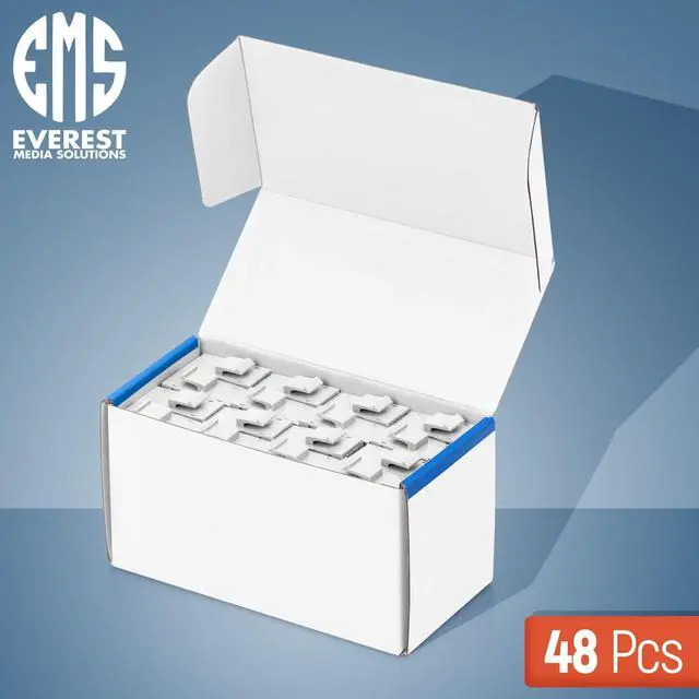 Alt view image 2 of 5 - Everest 48-Pack Cat6 RJ45 Keystone Coupler - Female to Female - Cat 6 Couplers - Ethernet Cable Extender