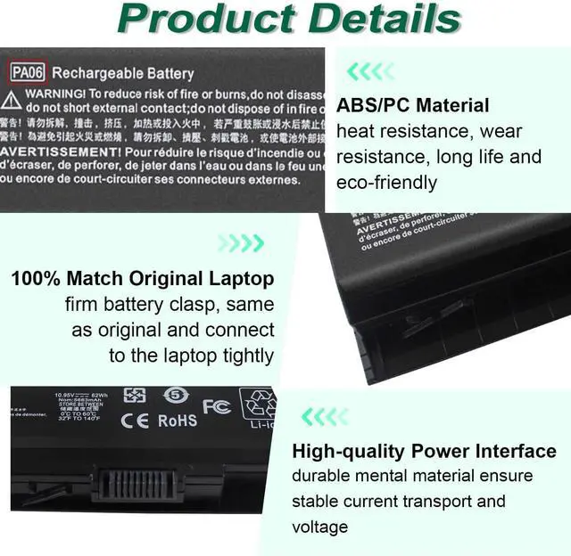 Alt view image 3 of 5 - PA06 849911-850 Laptop Battery for HP Omen 17 17-w 17-ab200 17t-ab00 17-w200 Series 17-w053dx 17-w253dx 17-w033dx 17-ab011nl 849571-221 849571-241 PA06062 HQ-TRE HSTNN-DB7K - 12 Months Warranty