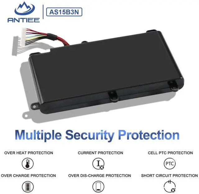 Alt view image 5 of 5 - ANTIEE AS15B3N Laptop Battery for Acer Predator 15 G9-591 G9-591G G9-592 G9-592G G9-593 Predator 17 G5-793 G9-791 G9-791G G9-792 G9-792G G9-793 Predator 17X GX-791 GX-792 21X GX21-71 G9000 4ICR19/66-2