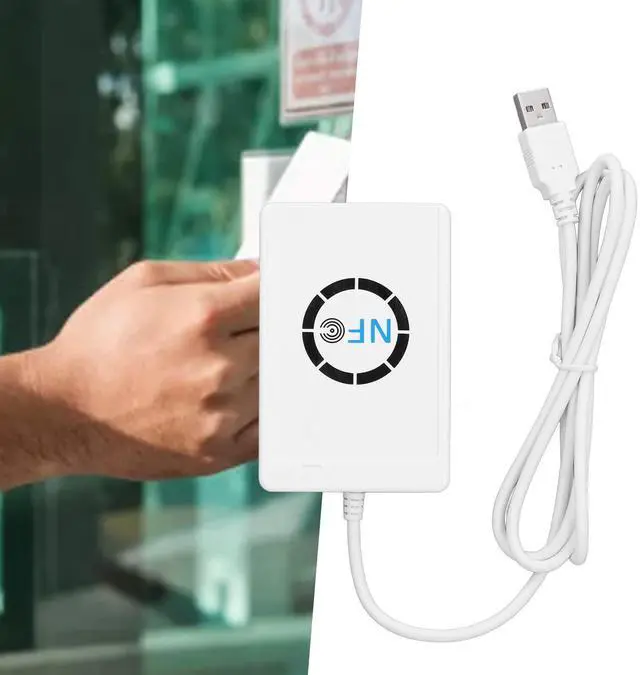 Alt view image 2 of 5 - USB NFC Smart IC Card Reader Writer Copier Duplicator Contactless 13.56MHz 424kbps Compatible with ISO 14443 types A and B for NFC Tags