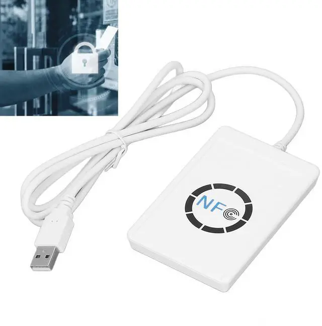 Alt view image 3 of 5 - USB NFC Smart IC Card Reader Writer Copier Duplicator Contactless 13.56MHz 424kbps Compatible with ISO 14443 types A and B for NFC Tags