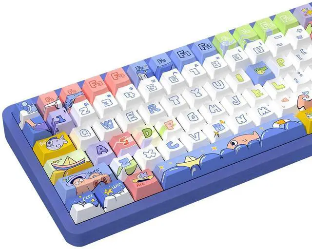 Main image of daixiahu Ocean Graffiti Theme keycaps 158 Key PBT keycaps Cherry Custom keycap Set is Suitable for 61/87/104/108 Cherry MX Switch and Other Mechanical Keyboards (Ocean Graffiti)