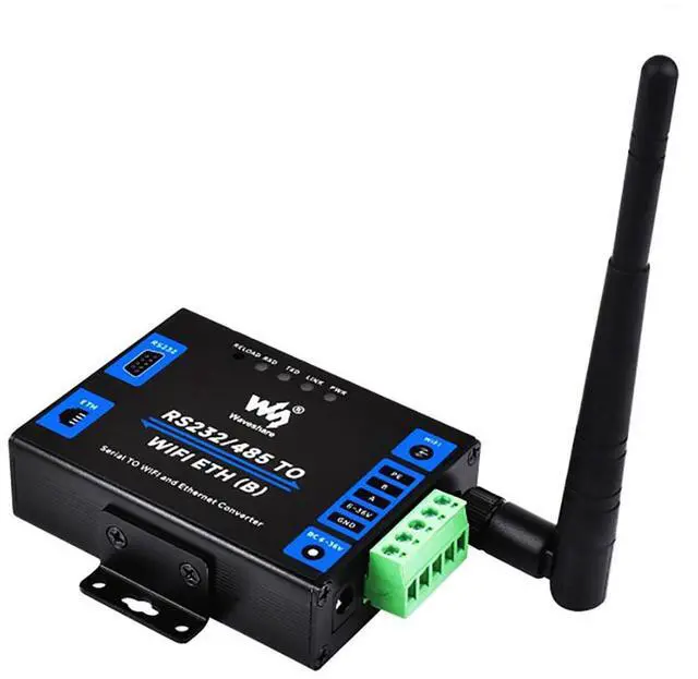 Main image of coolwell Industrial Grade RS232/485 to WiFi ETH Serial Server 6t Modbus Gateway MQTT Gateway Metal Case