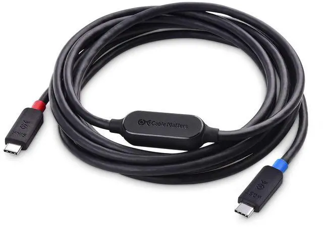Alt view image 2 of 5 - Cable Matters Unidirectional 10Gbps Active USB C Cable 10 ft, Supports Up to [4K@60Hz Video, 60W Charging, 10Gbps Data Transfer] for Apple Vision Pro, Meta Quest 3 VR Headset, Portable Monitor