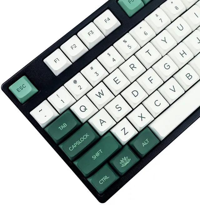 Main image of YMDK Botanical 147 Dye Sub ZDA PBT Keycap Similar to XDA Keycaps for MX Split Keyboard 104 TKL 60 Melody 96 KBD75 GMMK GK61 GK64 KBD67 (Botanical English Kit 3.0)Only keycap