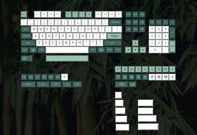 Alt view image 2 of 5 - YMDK Botanical 147 Dye Sub ZDA PBT Keycap Similar to XDA Keycaps for MX Split Keyboard 104 TKL 60 Melody 96 KBD75 GMMK GK61 GK64 KBD67 (Botanical English Kit 3.0)Only keycap