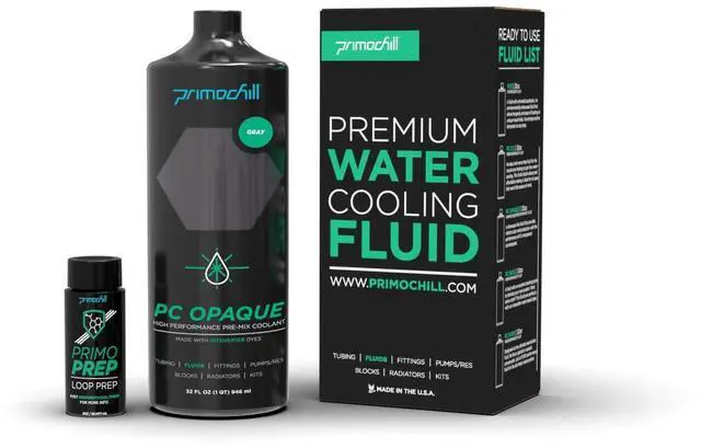 Alt view image 2 of 3 - PrimoChill Opaque Computer WaterCooling Fluid - Pre-Mix (32oz) - Gray
